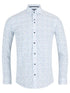 Remus Uomo Printed L/S Casual Shirt Navy
